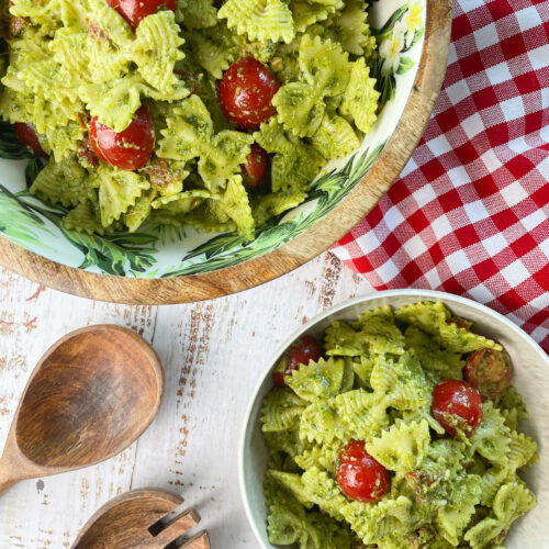 vegan pesto pasta salad